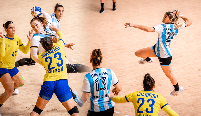Argentina fue superada con suma facilidad por Brasil, que volvió a quedarse con la medalla de oro en el handball femenino de los Panamericanos. Foto: composición LR/Argentina Handball
