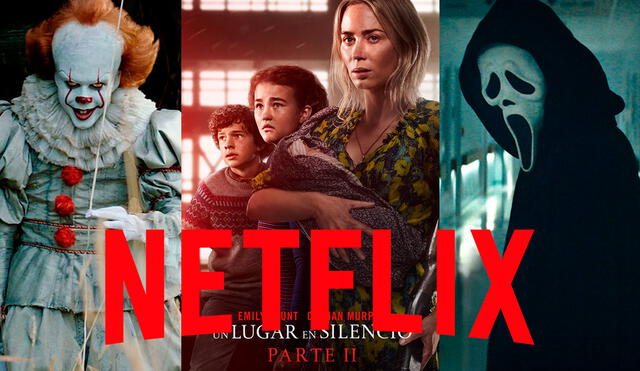 Las películas 'It', 'Un lugar en silencio' y 'Scream' están disponibles en Netflix. Foto: Hobbyconsolas