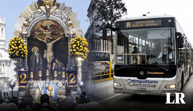 El Metropolitano será uno de los servicios de transportes públicos que se desviarán de su ruta por la procesión del Señor de los Milagros. Foto: composición LR/Fabrizio Oviedo