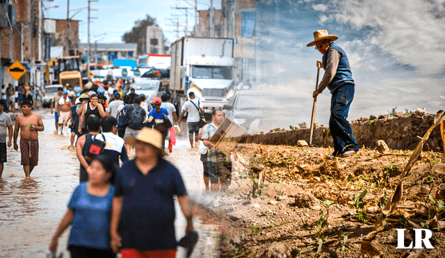 El fenómeno El Niño provoca lluvias intensas y sequía por el déficit hídrico, lo cual afectaría a miles de familias peruanas. Foto: composición LR/Gerson Cardoso