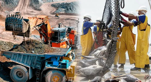 Minería e hidrocarburos va 8 meses al hilo en positivo. Pesca lleva un año volátil. Foto: composición LR