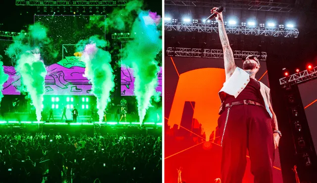 Nicky Jam deleitó con varios de sus éxitos a fanáticos en Perú. Foto: composición LR/ Instagram