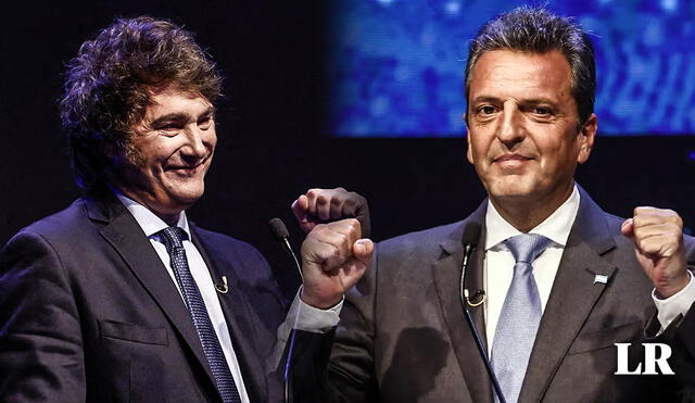 Javier Milei y Sergio Massa buscarán llegar a la presidencia de Argentina el próximo 19 de noviembre. Conoce cuándo debatirán por última oportunidad. Foto: composición LR/EFE/AFP