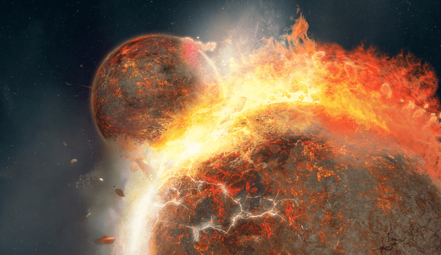 Los científicos sugieren que, hace 4.500 millones de años, el planeta Theia chocó contra la Tierra primitiva. Foto: Hernán Cañellas