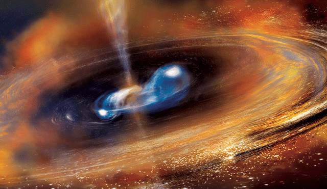 La colisión de dos estrellas de neutrones es considerado uno de los eventos cósmicos más poderosos del universo. Foto: NASA