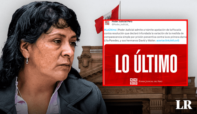 Lilia Paredes está con comparecencia restringida. Foto: composición La República