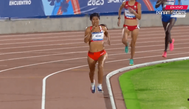 Luz Mery Rojas dominó de gran manera la prueba de 10 mil metros en Santiago 2023. Foto: captura de Panam Sports Channel