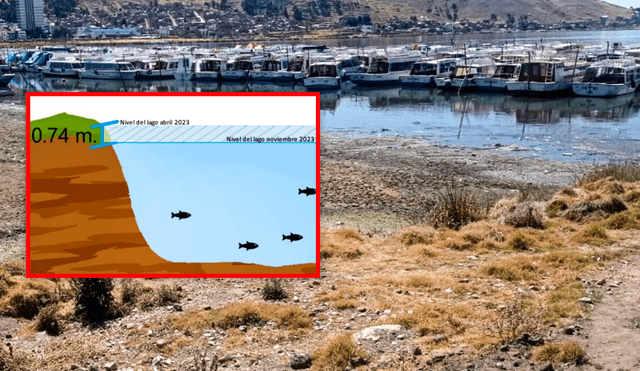 El Senamhi informó sobre el descenso del nivel de agua del lago Titicaca. Foto: composición Jazmín Ceras