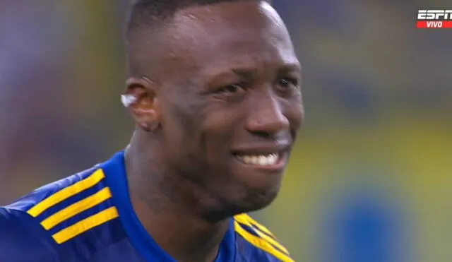 El futbolista de Boca Juniors no aguantó las lágrimas en la cancha del Maracaná. Foto: captura/ESPN