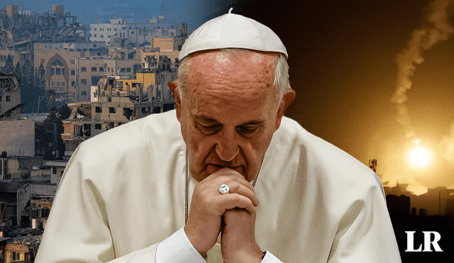 El pontífice Francisco suplicó por la liberación de los rehenes de Hamás. Foto: composición de Álvaro Lozano/La República/EFE