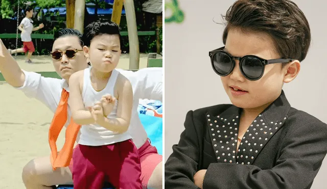 'Little PSY', así apodan a Hwang Minwoo, el niño que apareció en el famoso video de PSY. Actualmente tiene 18 años. Foto: Composición LR/ Captura de YouTube/ Rokiei.tistory.