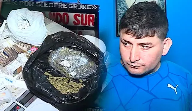 El delincuente fue detenido con ketes de pasta básica de cocaína. Foto: composición LR/Panamericana TV