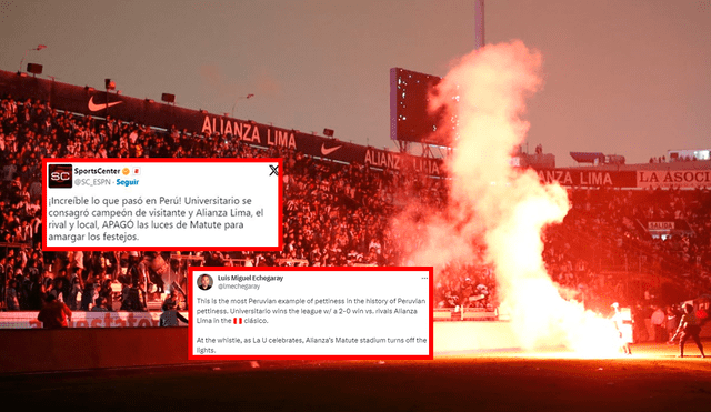 Alianza Lima no pudo consagrarse tricampeón en Matute. Foto: composición GLR/Antonio Melgarejo/Twitter