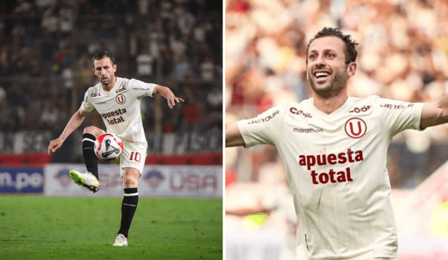 Horacio Calcaterra anotó el segundo gol a favor de Universitario y le dio el título de campeón de la Liga 1 2023. Foto: composición LR/captura Instagram