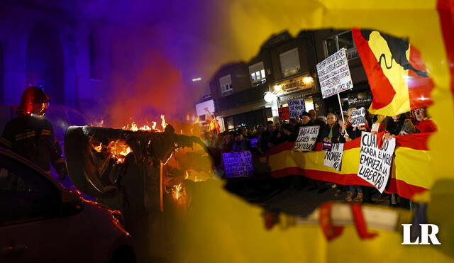 España en crisis. Miles de ciudadanos se manifiestan en contra de una posible amnistía a los independentistas catalanes. Foto: composición LR/EFE - Video: RTVE Noticias/YouTube