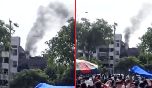 Incendio a metros del estadio Monumental. Foto: captura Canal N