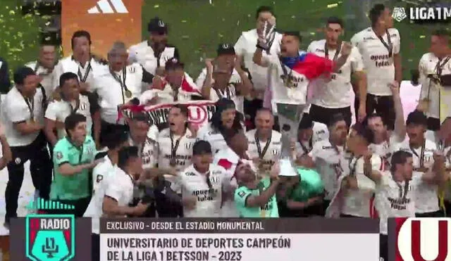 Universitario de Deportes celebró el título 27 en el Monumental 'U' Marathon. Foto: captura/Liga 1 Max