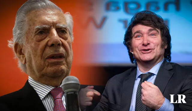Para el Vargas Llosa, Milei representa un cambio en el modelo económico y político de Argentina. Foto: composición LR/AFP