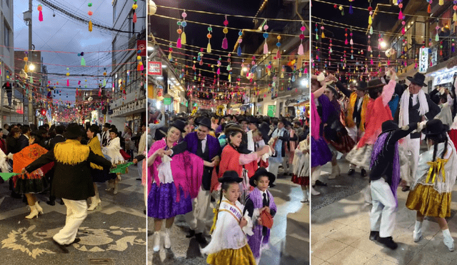 Bailarines cantaron al ritmo de estudiantinas en Puno. Foto: composición LR/@marquenc_1 - Video: @marquenc_1