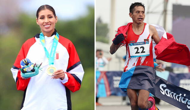 Los deportistas lograron medallas de oro en los Juegos Panamericanos Santiago 2023. Foto: composición LR/Instagram Kimberly García/Panam Sports