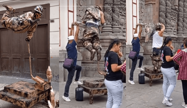 Artistas invaden Lima con interpretaciones de estatuas flotantes. Foto: composición LR/Tiktok/cleber_rey.tv