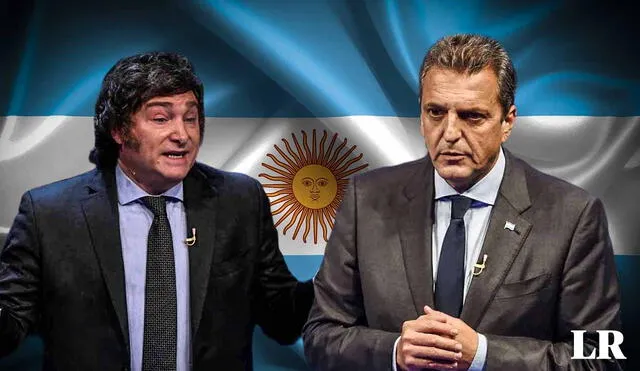 Massa y Milei buscarán hacerse de la presidencia de Argentina este domingo 19. ¿Quién ganará?Foto: composición LR/AFP/Telam