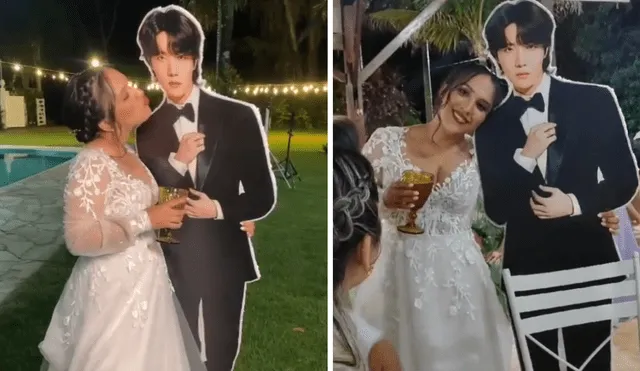 La fan de BTS y J-Hope protagonizaron una romántica escena en redes sociales. Foto: composición LR/@amandagaino/TikTok