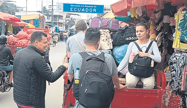 Sin rumbo fijo. Un promedio de 400 venezolanos dejan el país cada día. Ellos cruzan el puente Internacional que une Tumbes con Huaquillas. Foto: difusión