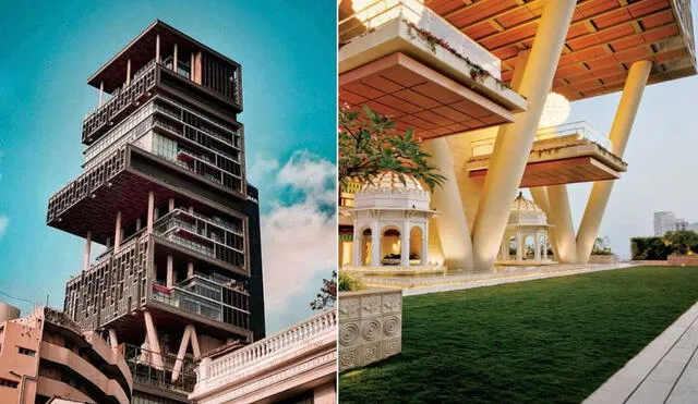 Antilia Tower tiene 27 pisos y se encuentra en la India. Foto: composición LR/Instagram/Antilia House