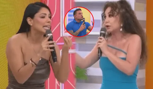 Pamela Franco no se guardó nada y le pidió respeto a los conductores de 'América Hoy'. Foto: composición LR/captura de América TV