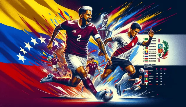 Perú y Venezuela se enfrentarán el próximo martes 21 de noviembre. Foto: Dall-e mediante Chat GPT