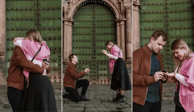 Un fotógrafo de Cusco ayudó al joven enamorado en la sorpresa. Foto: composición LR/@mikeitalo - Video: @mikeitalo