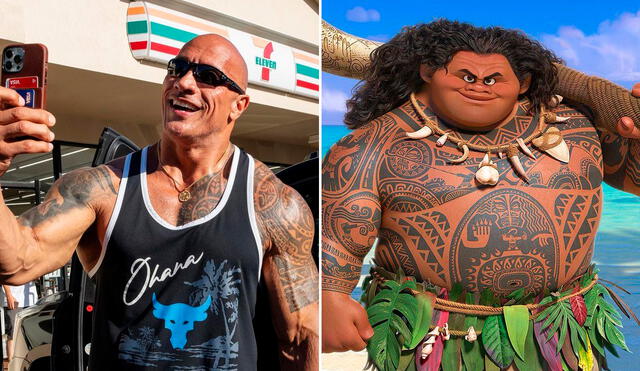 Dwayne Johnson anunció que dará vida a Maui, en el live action de ‘Moana’. Foto: composición LR/Instagram Dwayne Johnson/Disney