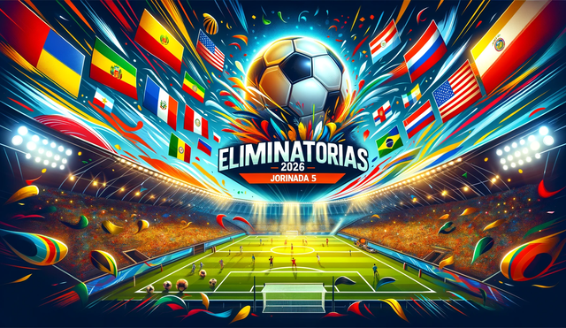 Resultados de la jornada 5 de las Eliminatorias. Foto: Dall-e mediante ChatGPT