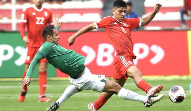Piero Quispe tuvo su debut absoluto con la Bicolor en la derrota de Perú sobre Bolivia por las eliminatorias. Foto: X/selección peruana
