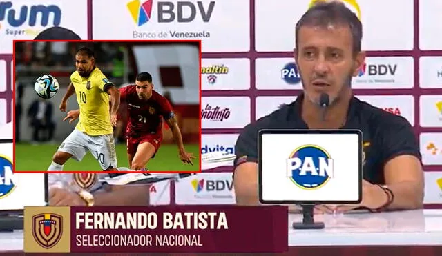 El argentino tuvo palabra de elogio para Ecuador, pues afirma que no le planteó un partido sencillo. Foto: composición LR / captura La Vinotinto TV / EFE