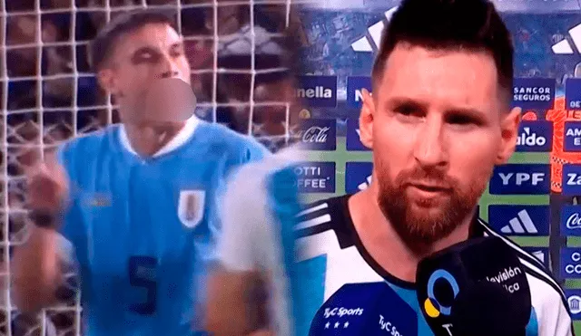 Messi se mostró muy fastidiado por lo sucedido. Foto. composiciónLR