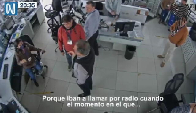 Cámaras captaron conversación de controladores aéreos. Foto: captura de video/Canal N