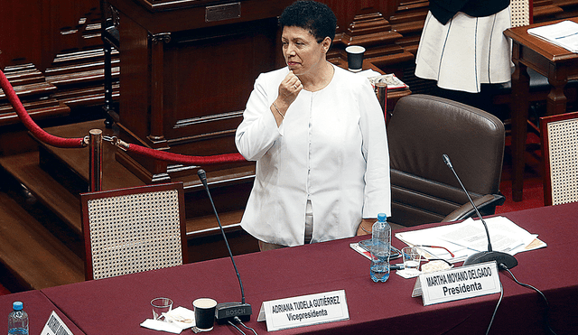 Congreso. Martha Moyano, presidenta de la Comisión de Constitución, impulsa contrarreformas. Foto: Felix Contreras