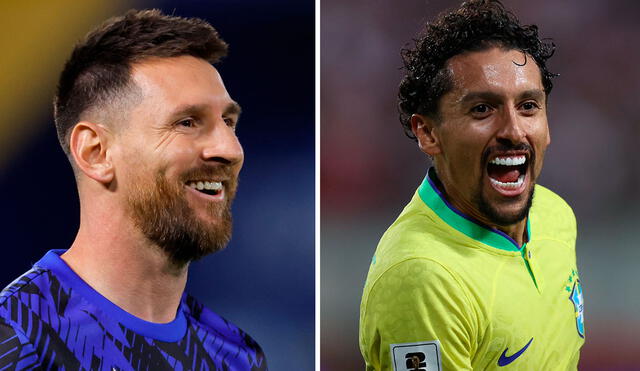 Lionel Messi y Marquinhos serán titulares en el clásico sudamericano por las Eliminatorias. Foto: composición LR/EFE