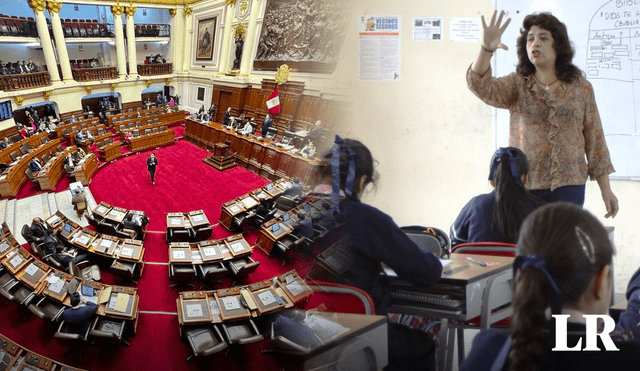 Titular de la Comisión de Educación mencionó que hay docentes contratados esperando por el nombramiento desde hace más de 20 años. Foto: composición de Fabrizio Oviedo/La República/Andina/Congreso