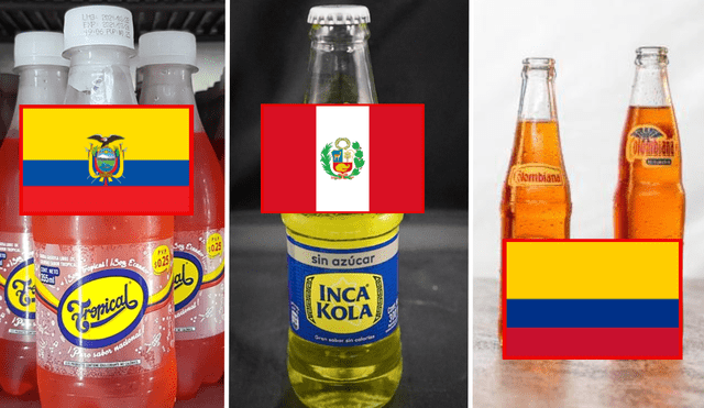 En Perú, Ecuador y Colombia existende diferentes gaseosas que resaltan por su sabor. Foto: composición LR/Tropical/Inca Kola/Colombiana/Facebook