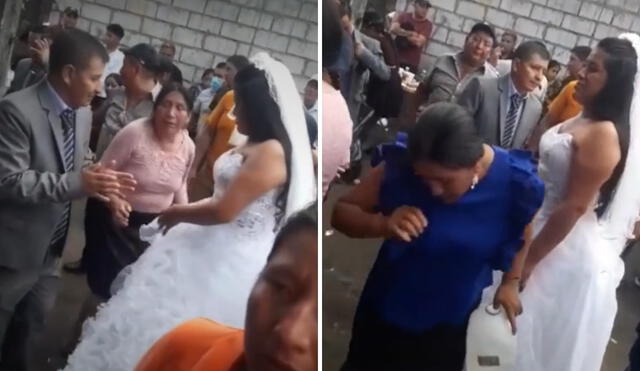 Novia ecuatoriana se casó, pero sus conductas en medio del jubilo de sus invitados fue tendencia en TikTok. Foto: captura de TikTok