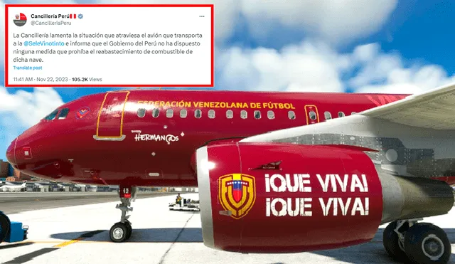 La Federación Venezolana de Fútbol denuncia que no se permite que el avión de la Vinotinto recargue combustible. Foto: composición LRcomposición LR/ Impacto Venezuela