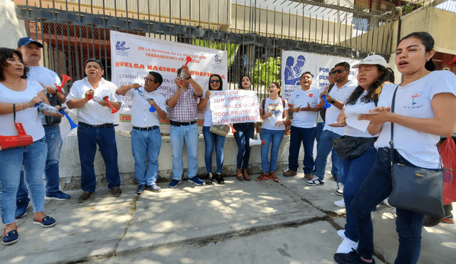 Protesta. Trabajadores de Sunafil realizaron un plantón. Foto: Almendra Ruesta/La República