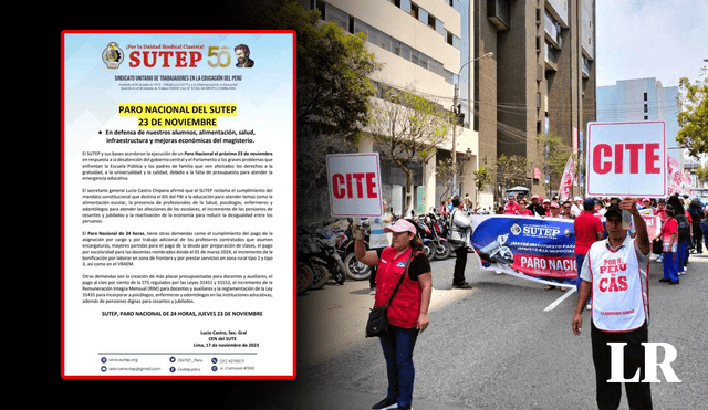 Sutep pide al Gobierno atender las demandas de los profesionales del sector Educación. Foto: composición LR/Fabrizio Oviedo