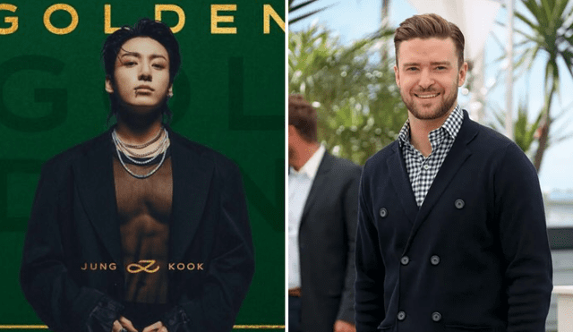 Los ídolos del pop global, Justin Timberlake y Jungkook, se unen para producir una nueva versión de '3D', del álbum 'GOLDEN'. de Foto: composición LR/ BTS oficial / Britannica - Featureflash