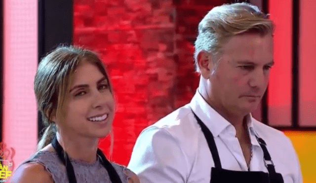 Fiorella Cayo y Renato Rossini en 'El gran chef'. Foto: captura de 'El gran chef: famosos'