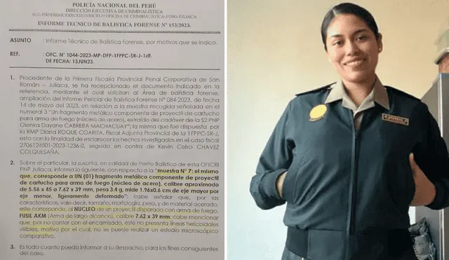 Muerte no esclarecida. Olenka participó en un operativo  para detener a delincuentes . Según informe de balística, el disparo provino de una AKM, armamento de la Policía. Foto: La República