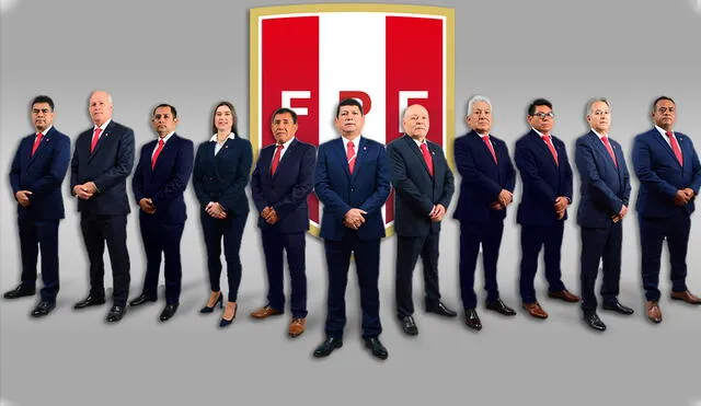 Junta Directiva de la Federación Peruana de Fútbol para el periodo 2021-2025. Foto: composición LR/FPF
